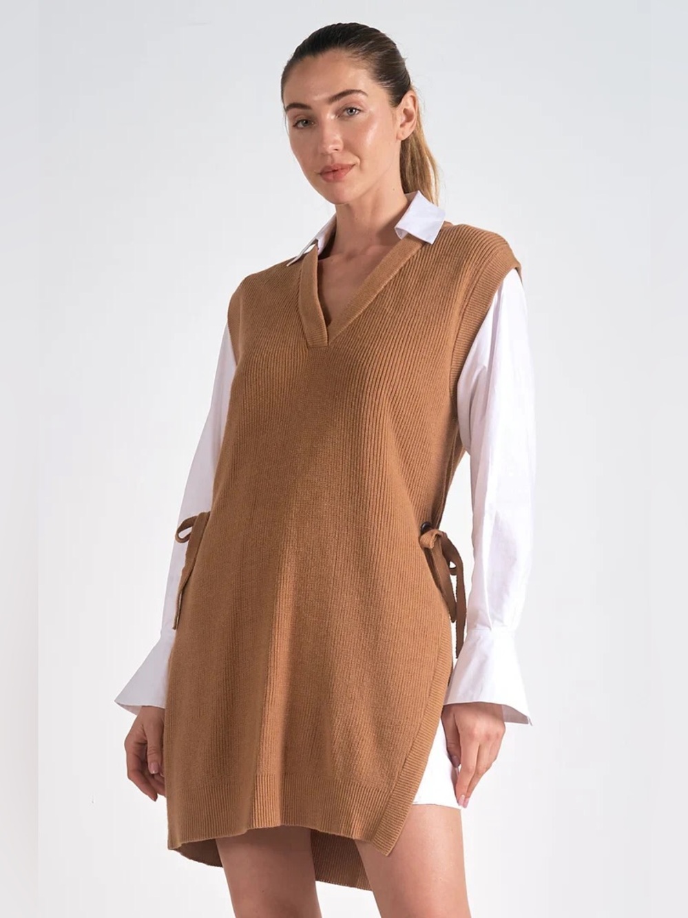 Elan Sweater Shirt Dress